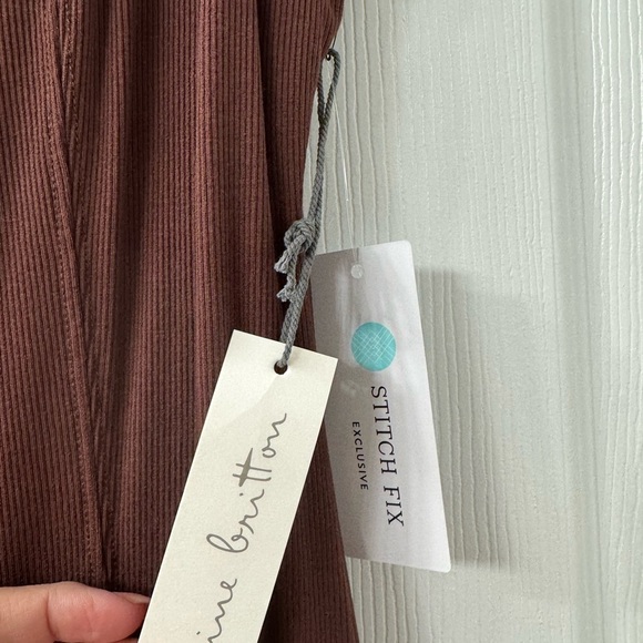 Nine Britton Rich Brown Midi Dress NWT - Picture 4 of 4